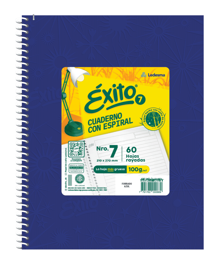 Cuaderno Tapa Dura E7 con espiral forrado Universo
